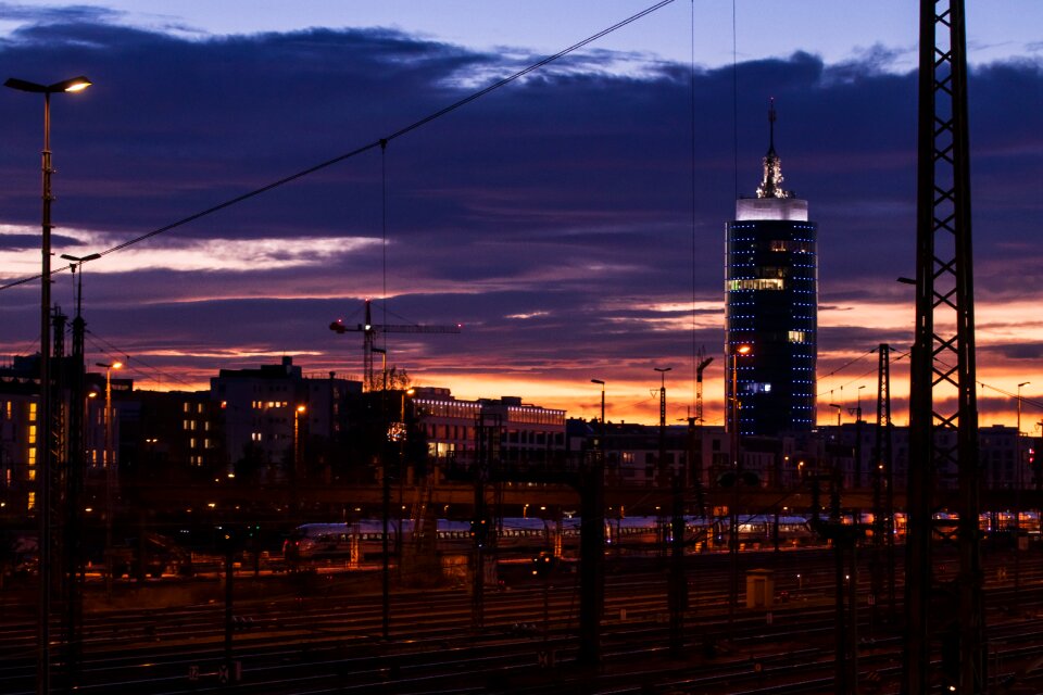 Skyscraper skyline twilight