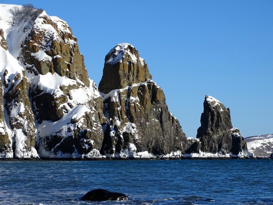 Mountains beach coast