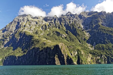 South island mountains water photo