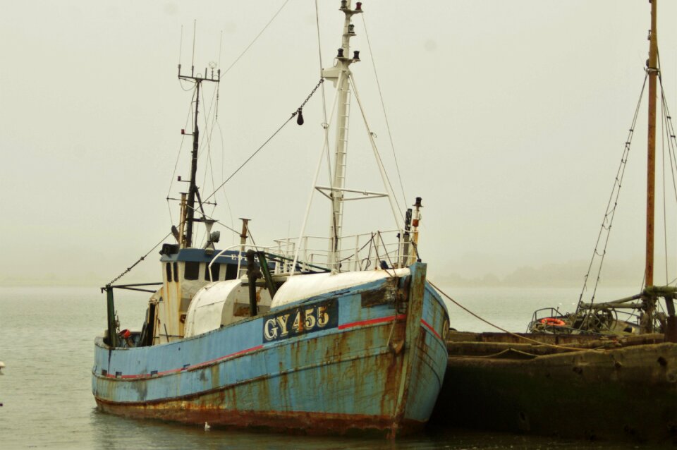 Fog fishing fisherman photo