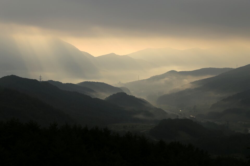 Nature dawn landscape