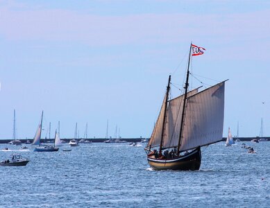 Schooners water sail