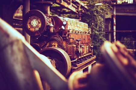 Vintage motor machine photo