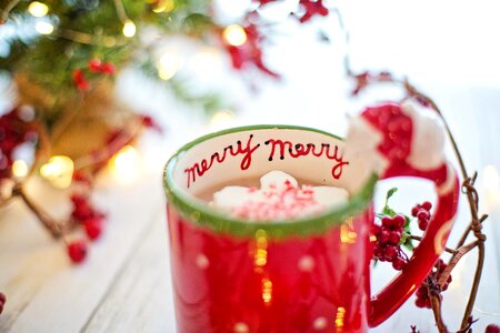 Merry drink hot photo