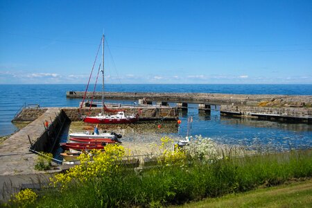 Fishing port fishing boats mole