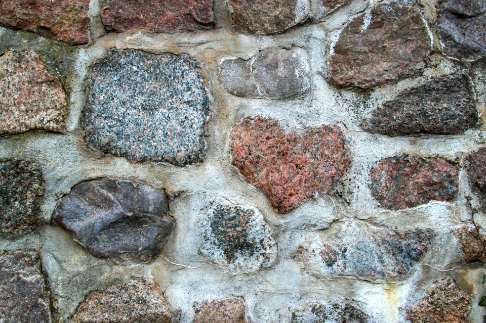 Heart shape mortar background
