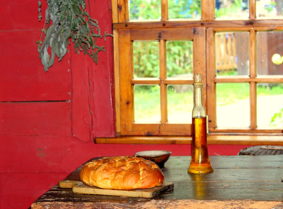 Dining table the interior of the rustic