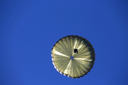 Parachutist army sky