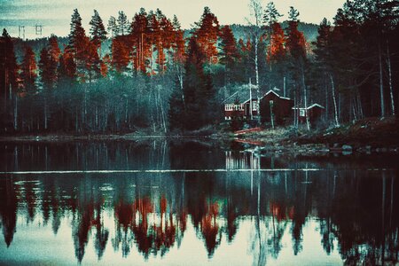 Smoke in the morning reflection