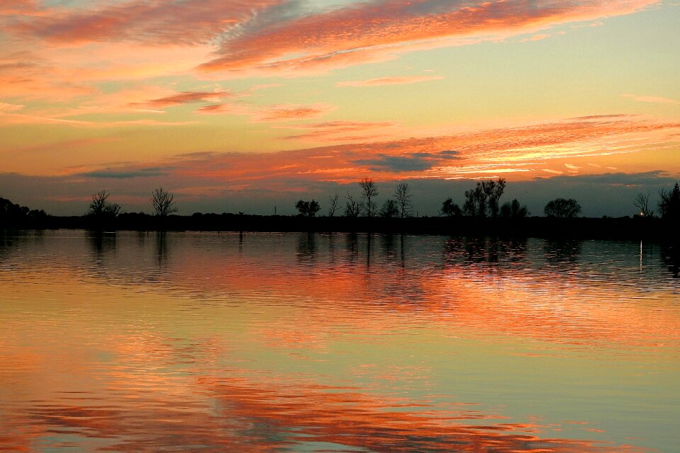 Sky water reflection