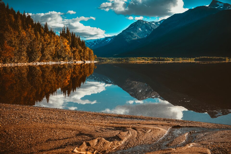 Water nature mountains
