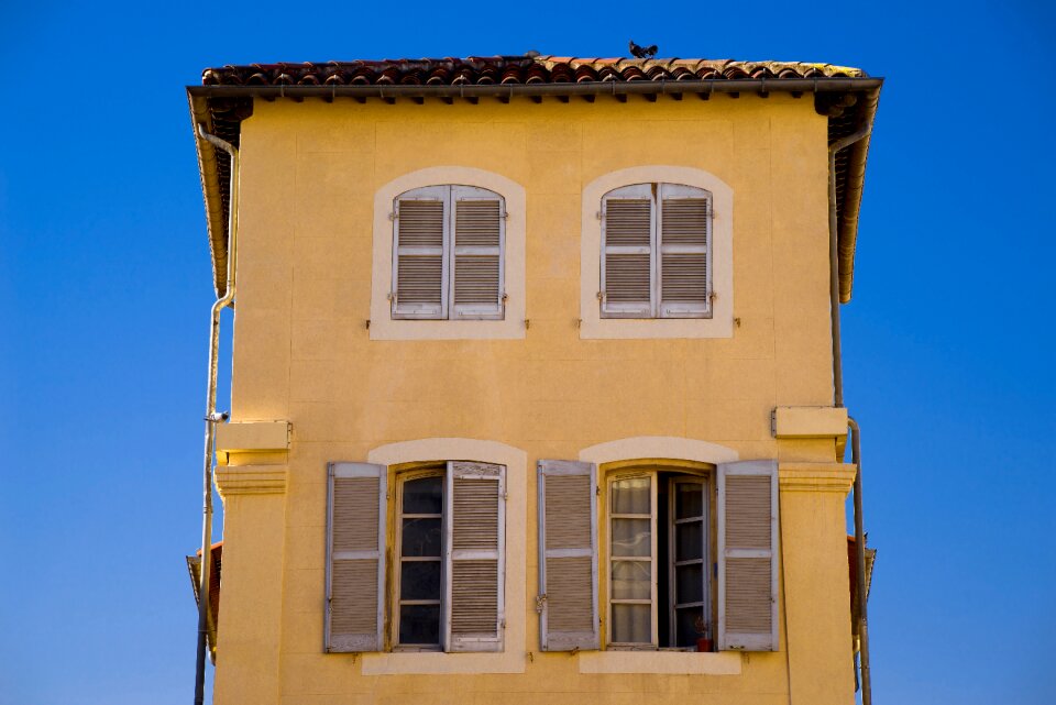 Ancient yellow facade