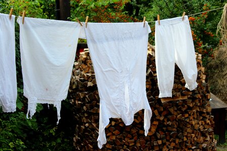 Clean underwear on the outside of the