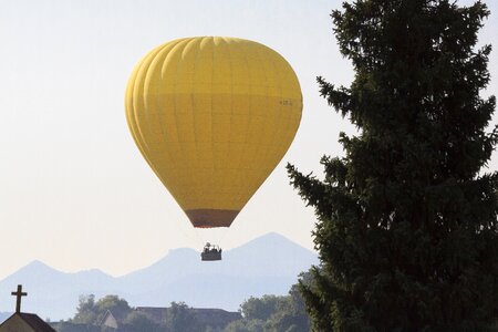 Filling gas air hot air balloon photo