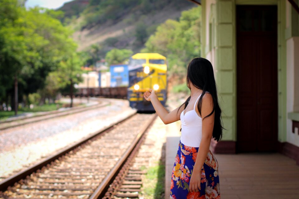 Outdoors railway line old