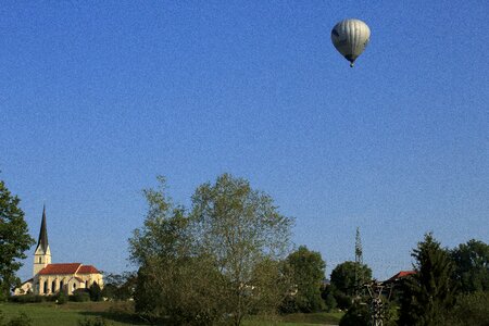 Filling gas air hot air balloon photo