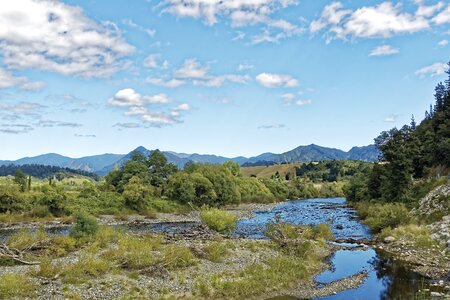 South island mountains water