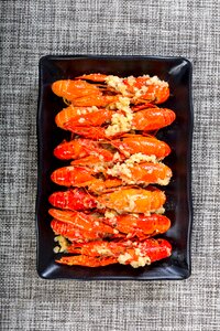 Lunch supper garlic crayfish