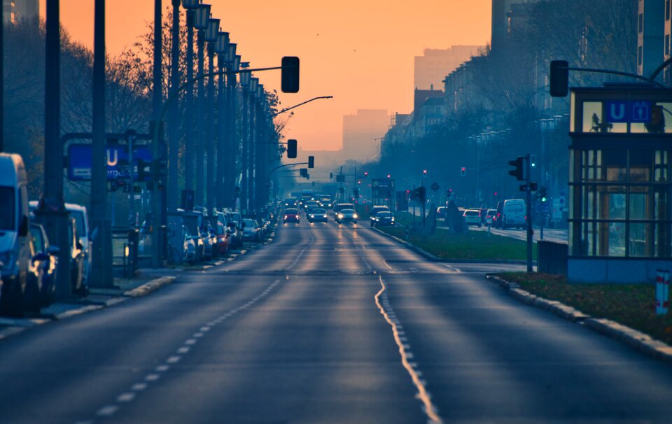 Cityscape asphalt berlin