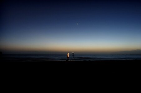 Twilight sea beach photo