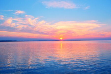 Lake clouds beach