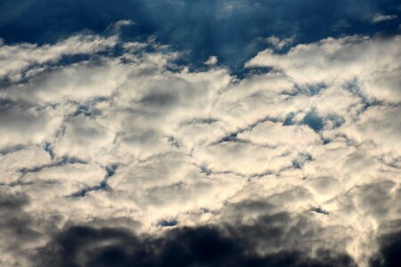 Cloud cover view twilight photo