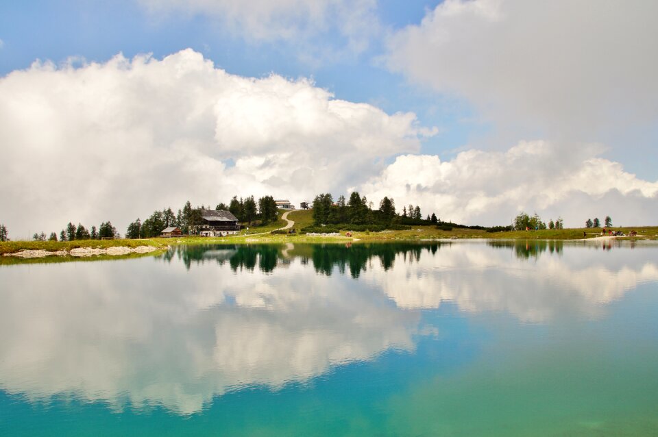 Landscape alpine lake