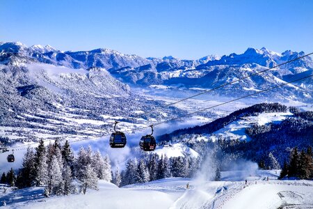Mountains snow gondola
