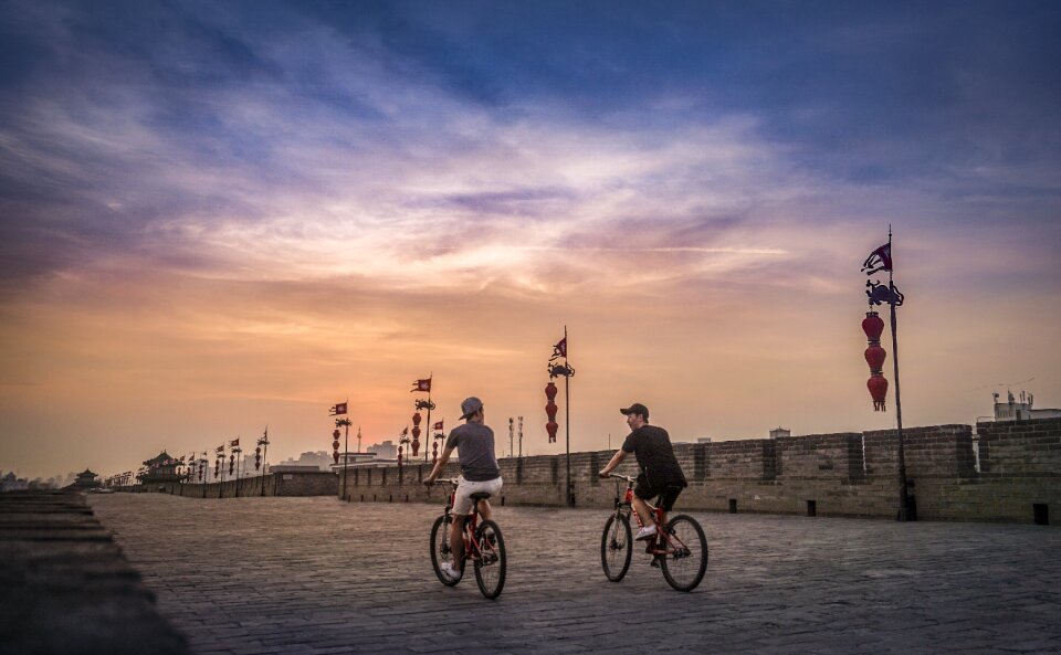 Sunset wall city wall