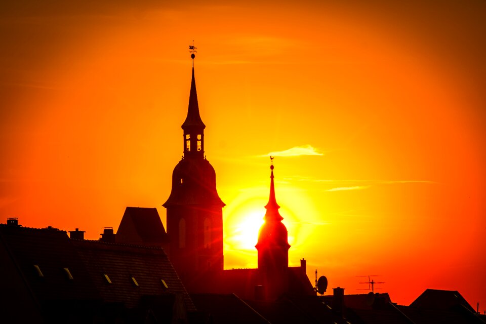 Architecture dusk skyline