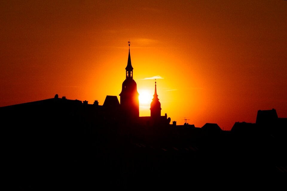 Architecture dusk skyline