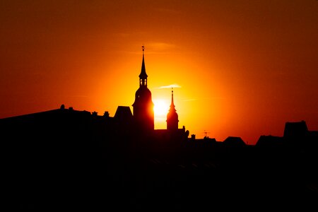 Architecture dusk skyline photo