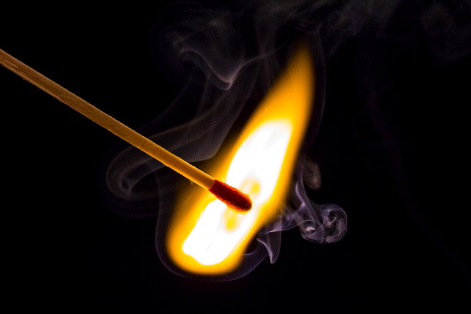 Flammable hot match