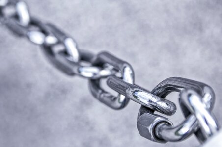 Iron links of the chain metal chain photo