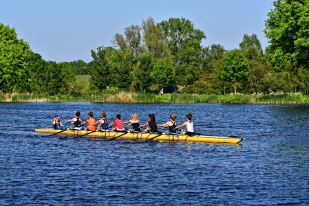 Rowers sport coxed eight photo