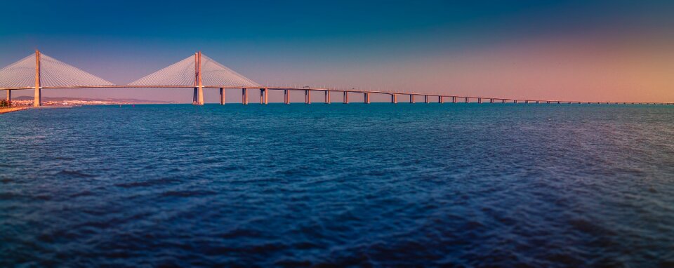 Tagus the river tagus lisbon bridge