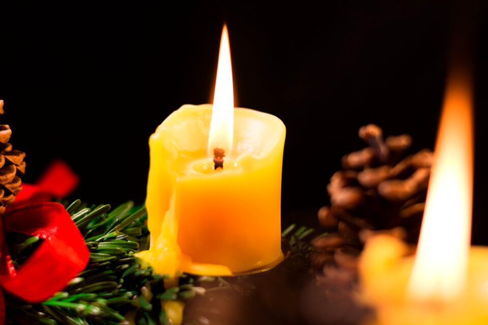 Wreath candle lights