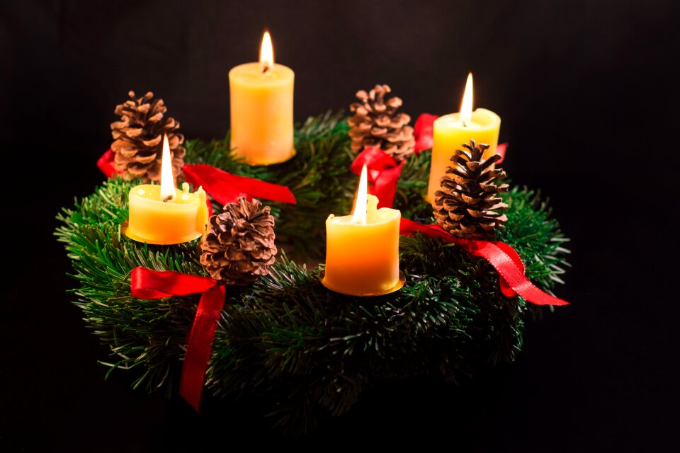 Christmas time candles light
