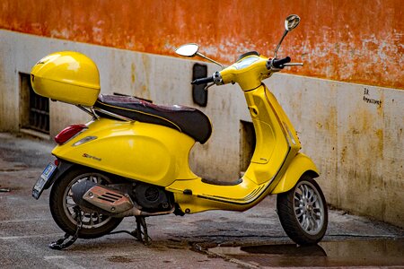 Motorbike vehicle yellow