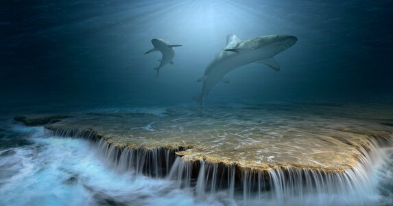 Ocean water underwater