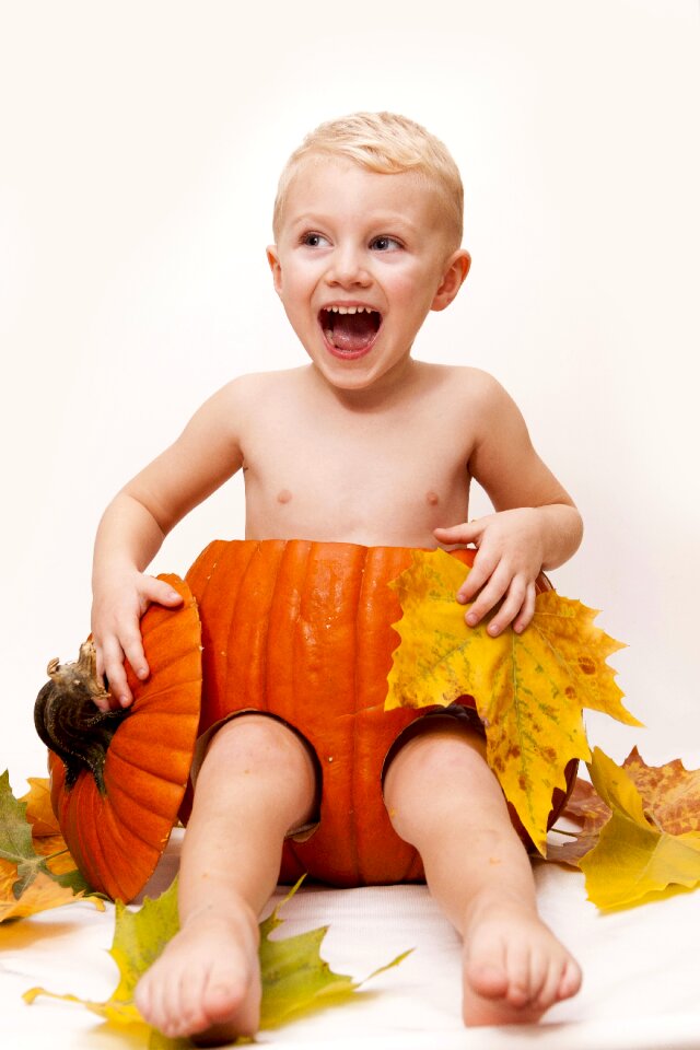 Portrait pumpkin happy