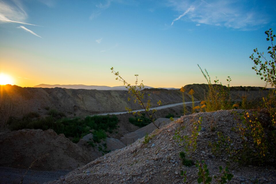 Sunset landscape rural