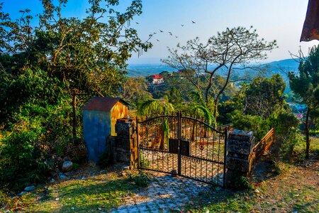 Outdoors landscape gate