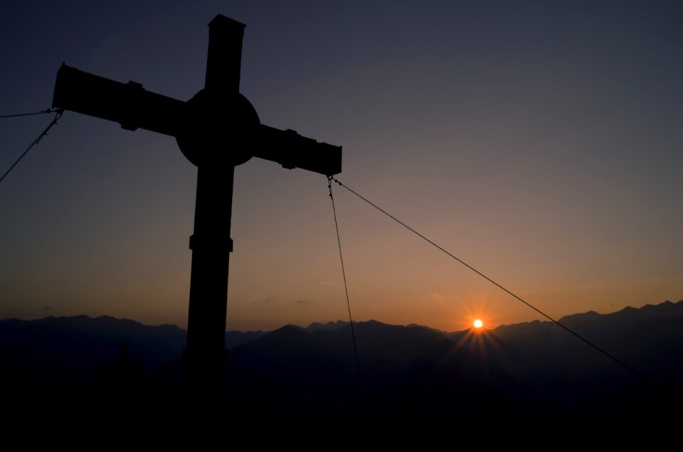 Burner summit cross sunrise