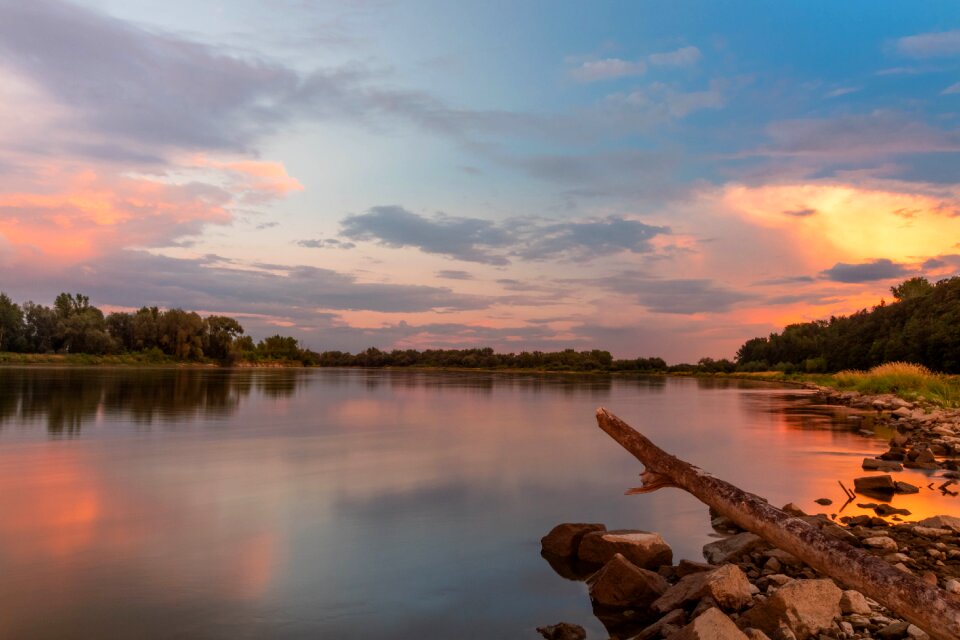 Landscape evening clouds