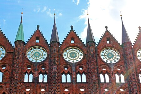 Look front architecture building