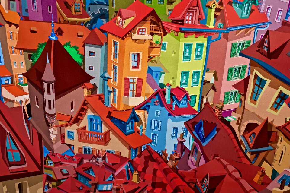 Colourful decoration panorama