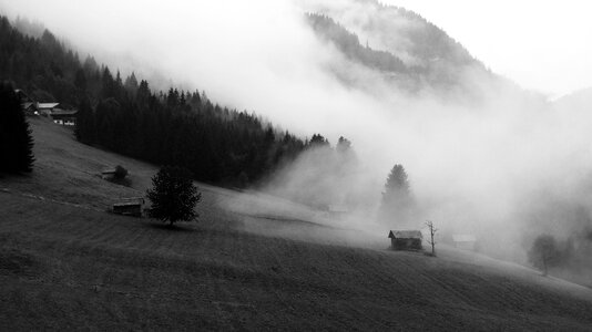 Black mist fog photo