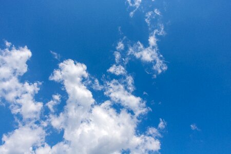 Summer blue sky background sky clouds photo