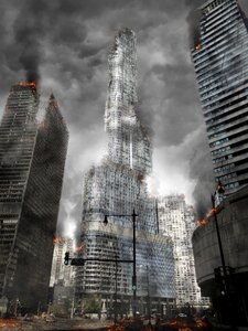 Building tower destruction